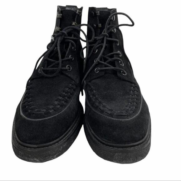 All Saints black suede leather lace up hiking Chukka combat boots men's size 11 - Picture 5 of 16